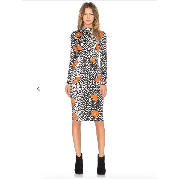 Essentiel Antwerp Dresses & Skirts - Essentiel Antwerp Silk Leopard Floral KABBEY Dress Size 38 (4) - Long Sleeve